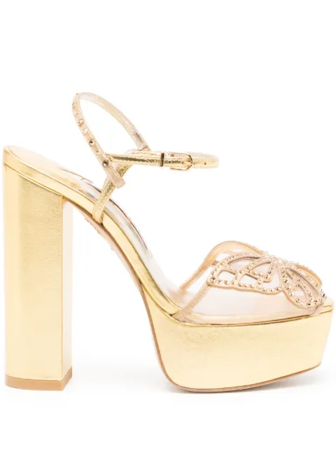 Sophia Webster Farfalla crystal-embellished sandals Gold SSS23009