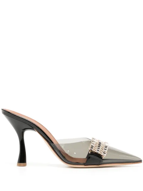 Malone Souliers Joelle 90mm leather mules Grey JOELLE90
