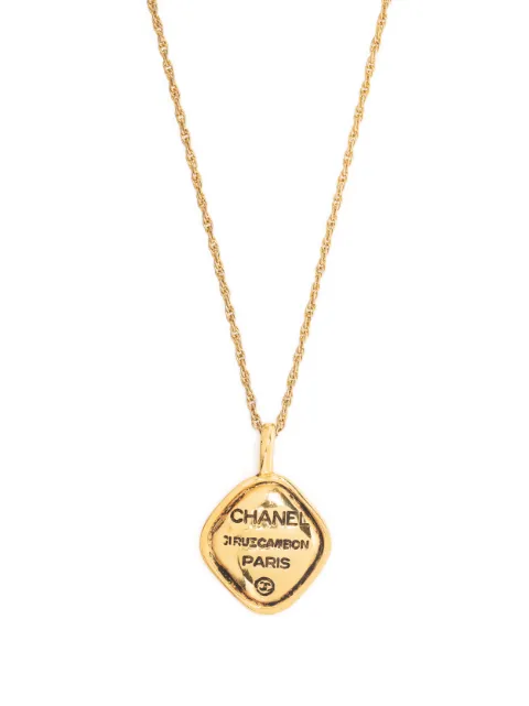 CHANEL Pre-Owned 1980s Rue Cambon pendant necklace Gold 1501132