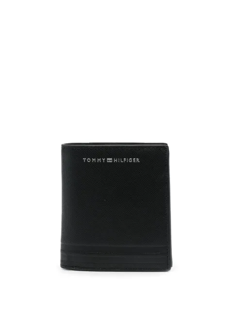 Tommy Hilfiger logo-print bi-fold leather wallet Black AM0AM10984