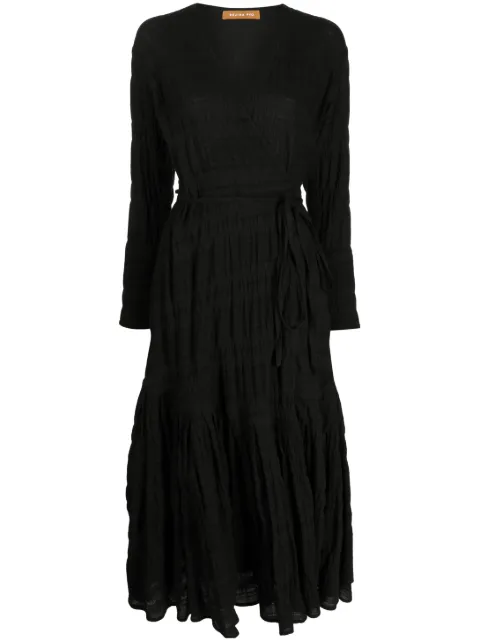 Rejina Pyo Irena wrap dress Black F438BK