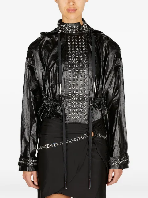 Rabanne Eyelet biker jacket Black 23PCBL038CO0192