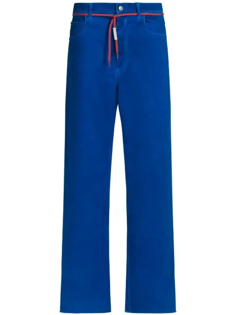 Marni straight-leg twill trousers Blue PUJU0019A0USCV12