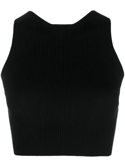 AERON ribbed-knit crop top Black TO420