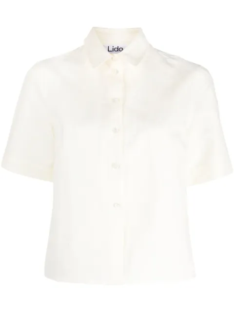 LIDO short-sleeve linen-blend shirt Neutrals SHORTSLEEVESHIRT