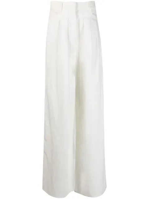 Krizia high-waisted cotton trousers White 23PK1P00231701