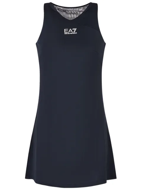Ea7 Emporio Armani logo-print sleeveless minidress Blue 8NTA51TJGBZ