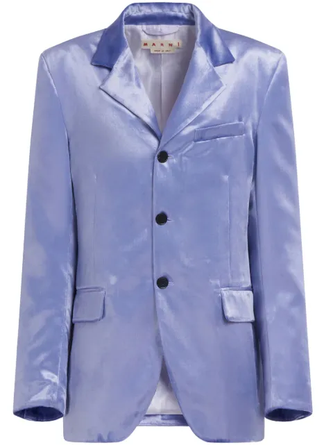 Marni Gima single-breasted satin blazer Purple GIMA0219U1UTV950