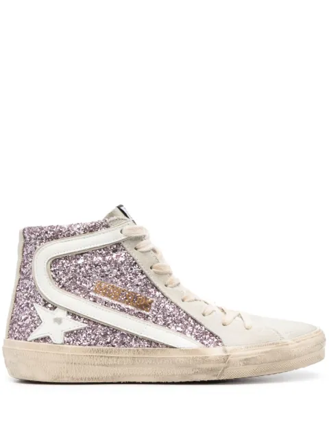 Golden Goose Slide glitter-detail sneakers Pink GWF00115F004526