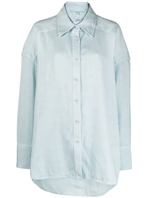 Krizia long-sleeve classic-collar shirt Blue 23PK1SH0231778