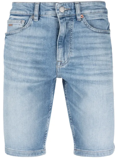 BOSS straight-leg denim shorts Blue 50490005