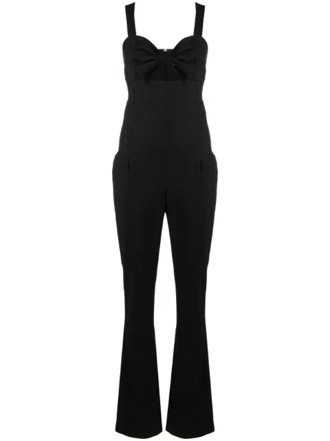 Genny bow-detail sleeveless jumpsuit Black 74AAN119N0112