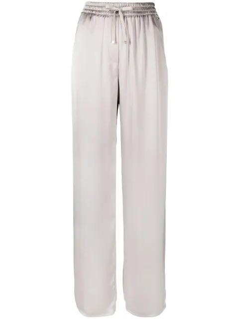 Herno shiny high-waist palazzo pants Neutrals PT000008D12506