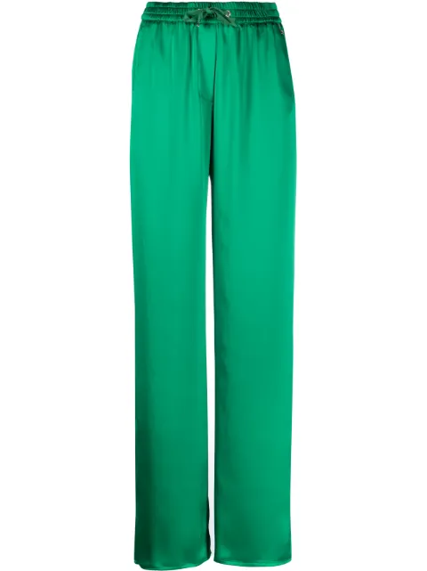 Herno drawstring-waist straight-leg trousers Green PT000008D12506