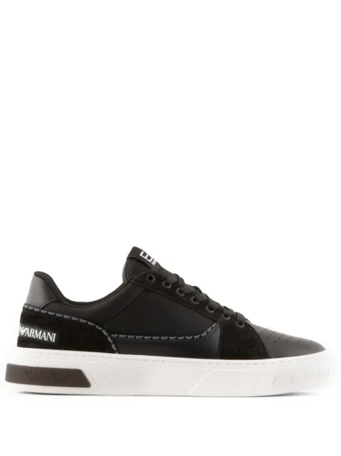 Ea7 Emporio Armani lace-up leather sneakers Black X8X144XK335