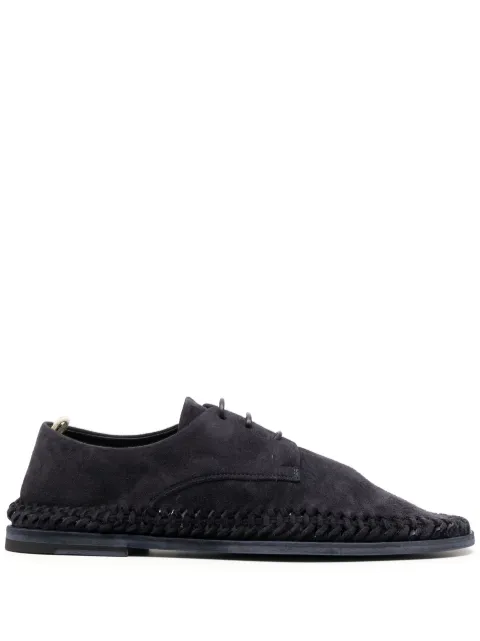 Officine Creative lace-up suede derby shoes Blue OCUMILE001GUYAF460