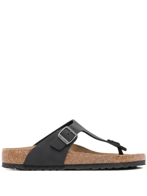 Birkenstock buckle-detail flip flop sandals Black 845251