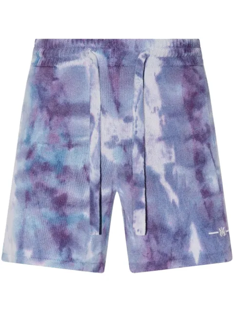 AMIRI tie-dye knitted shorts Purple PS23MKB006510