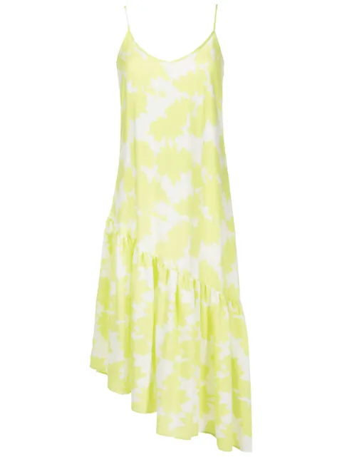 Armani Exchange abstract-print asymmetric dress Green 3RYA39YN8KZ
