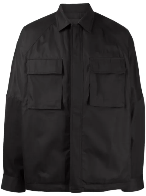 Juun.J classic-collar concealed-fastening shirt jacket Black JC3111PV15