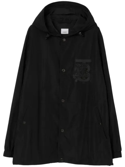 Burberry chest logo-print hooded jacket Black 8069743