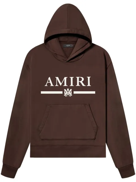 AMIRI logo-print pouch-pocket hoodie Brown PS23MJL004210