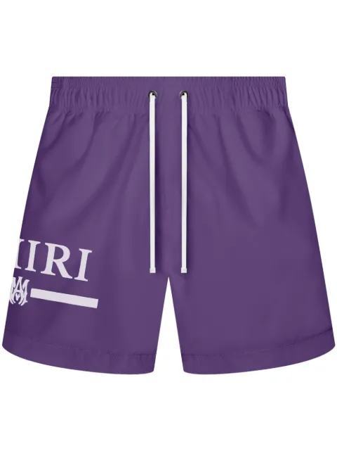 AMIRI Bar logo-print swimming trunks Purple PS23MSB002510