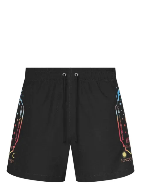 AMIRI Fortune logo-print swimming trunks Black PS23MSB004001