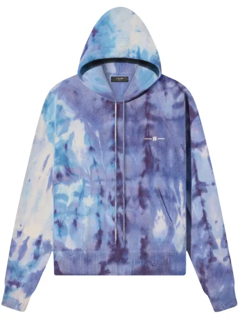 AMIRI logo-print tie-dye hoodie Purple PS23MKH011510