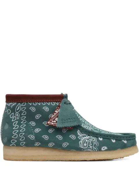 Clarks Wallabee bandana-print desert boots Green 26168803
