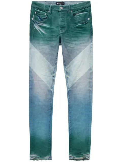 Purple Brand faded-effect low-rise jeans Blue P001LDCD223