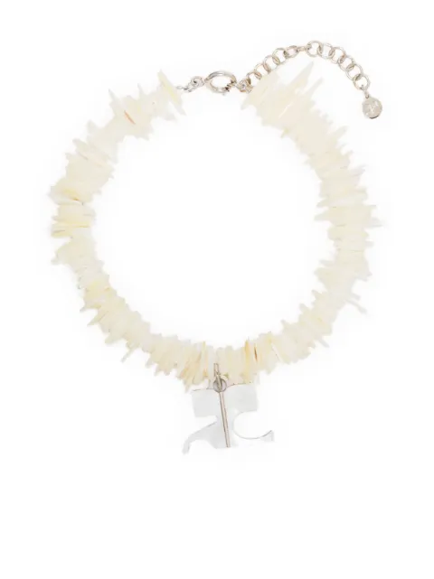 Courrèges cheville pearl bracelet Neutrals ABI088BI0007