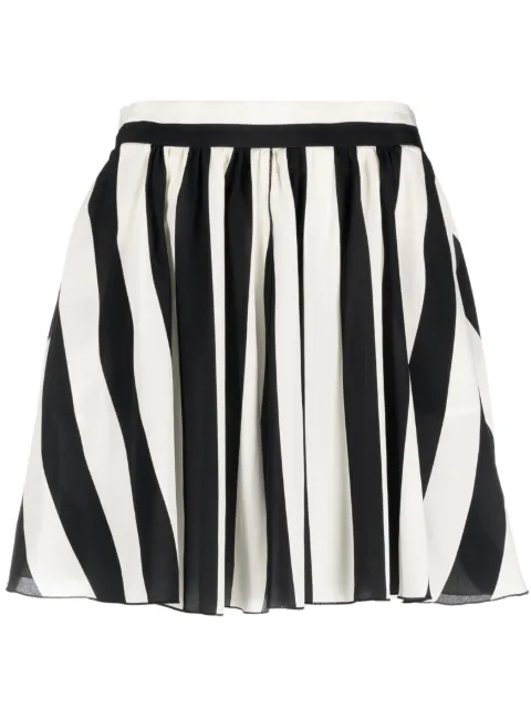 Dolce & Gabbana Pre-Owned 2000s high-waisted striped silk skirt Black DOG250MG