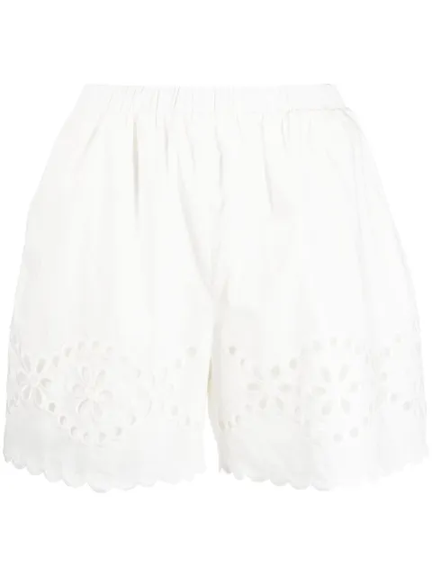 RED Valentino cut-out detailing shorts White RRF01H6SY