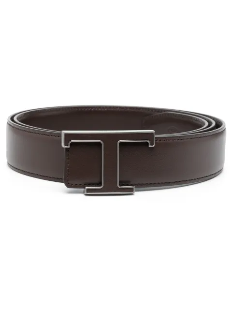 Tod's logo-buckle leather belt Brown XCMCQR55108RJV