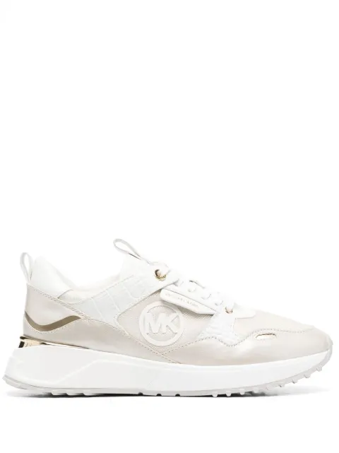 Michael Michael Kors Theo metallic-effect low-top sneakers Gold 43S3THFP1D