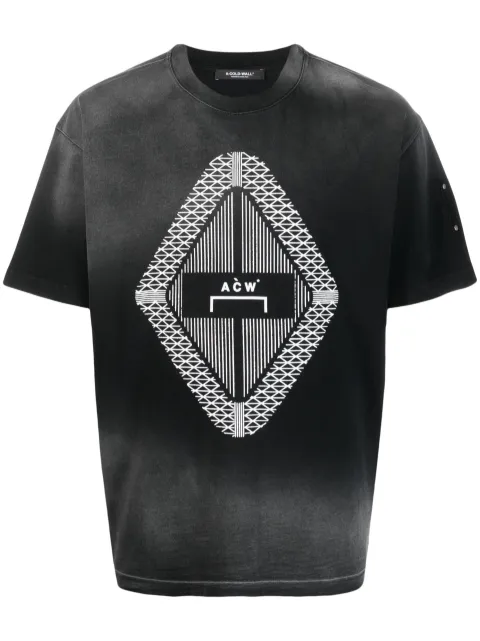 A-COLD-WALL* Gradient logo-print T-shirt Black ACWMTS133