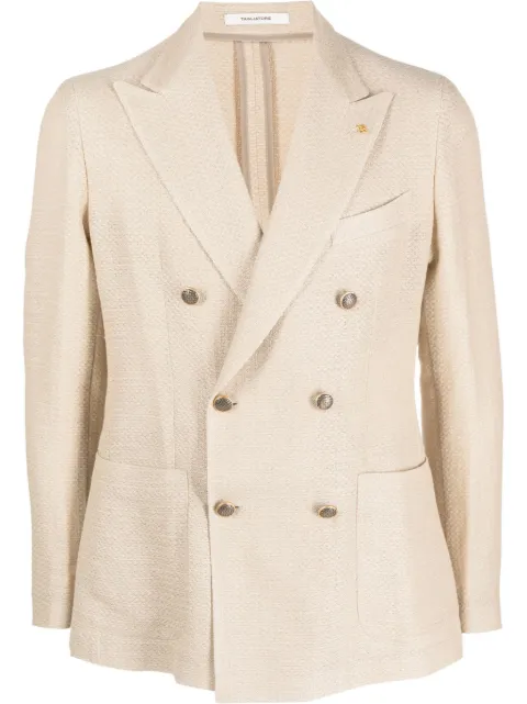 Tagliatore double-breasted peak-lapels blazer Neutrals GDARREL20KPE770124U23E334
