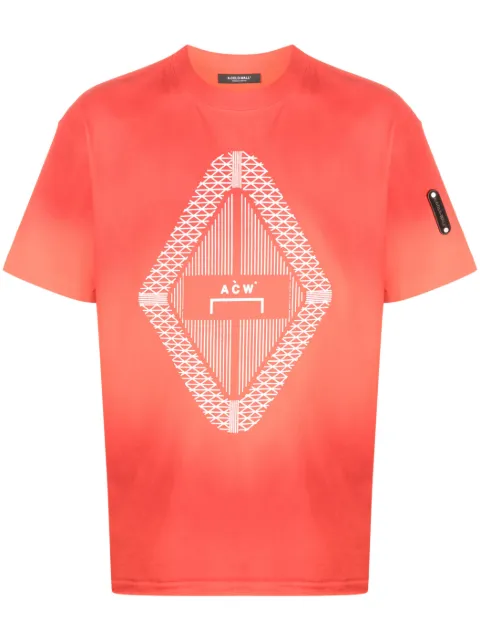 A-COLD-WALL* Gradient logo-print T-shirt Orange ACWMTS133