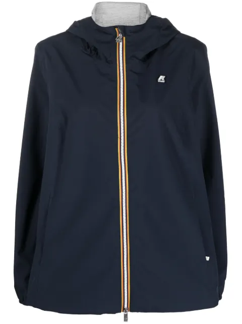 K-Way R&D Marguerite hooded windbreaker jacket Blue K21228WMARGUERITE