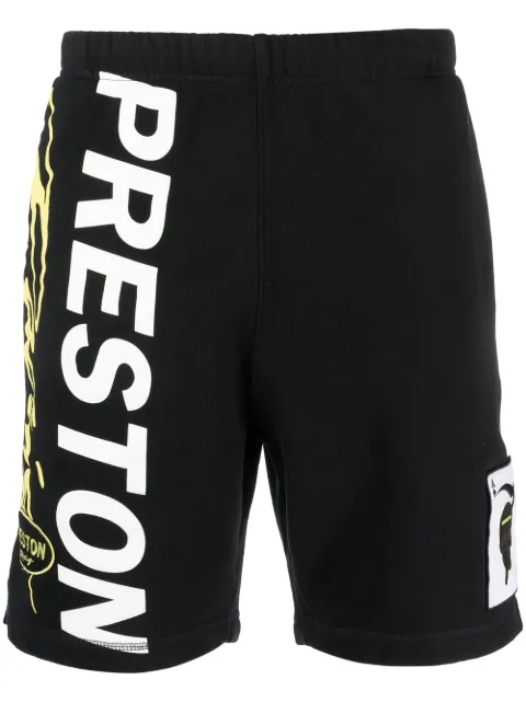 Heron Preston logo-print jersey track shorts Black HMCI011S23JER0051001