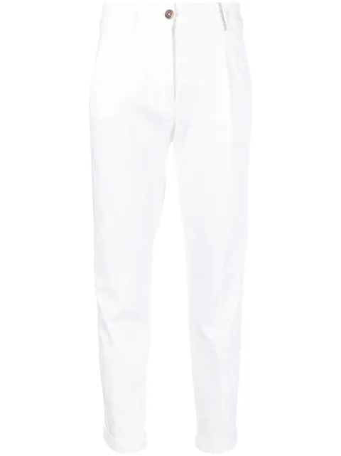 Fabiana Filippi mid-rise slim-cut trousers White PAD273W4040000H381