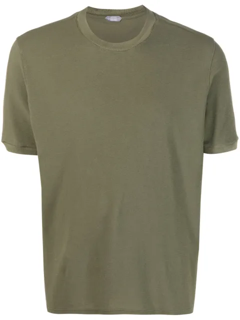 Zanone plain cotton T-shirt Green 812976ZM370