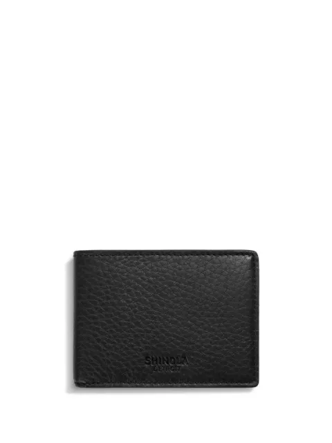 Shinola Slim grained-leather bi-fold wallet Black S0310009507