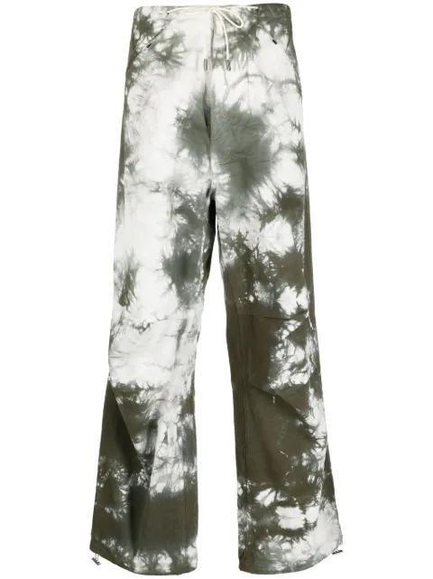 DARKPARK tie-dye cargo trousers Green 8DWP006FCO515001
