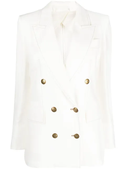 Max Mara double-breasted button blazer White 2310410132600