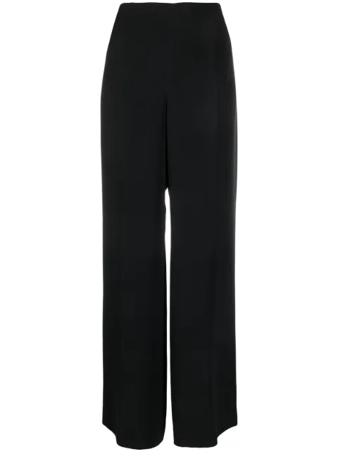 Giorgio Armani Pre-Owned 1990s wide-legged tailored silk trousers Black GAR250SS