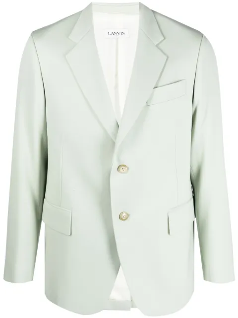 Lanvin single-breasted wool blazer Green RMJA00174885P23