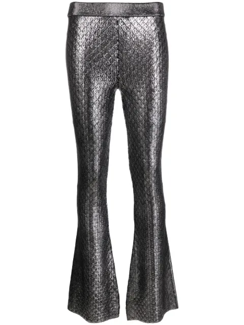 Rabanne high waist flared trousers Silver 23PMPA263ML0220