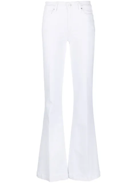 PAIGE mid-rise flared jeans White 33122084520096